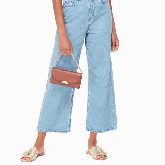 Kate Spade ♠️ NWT Brown Studded Clutch/Wallet - Picture 5 of 8